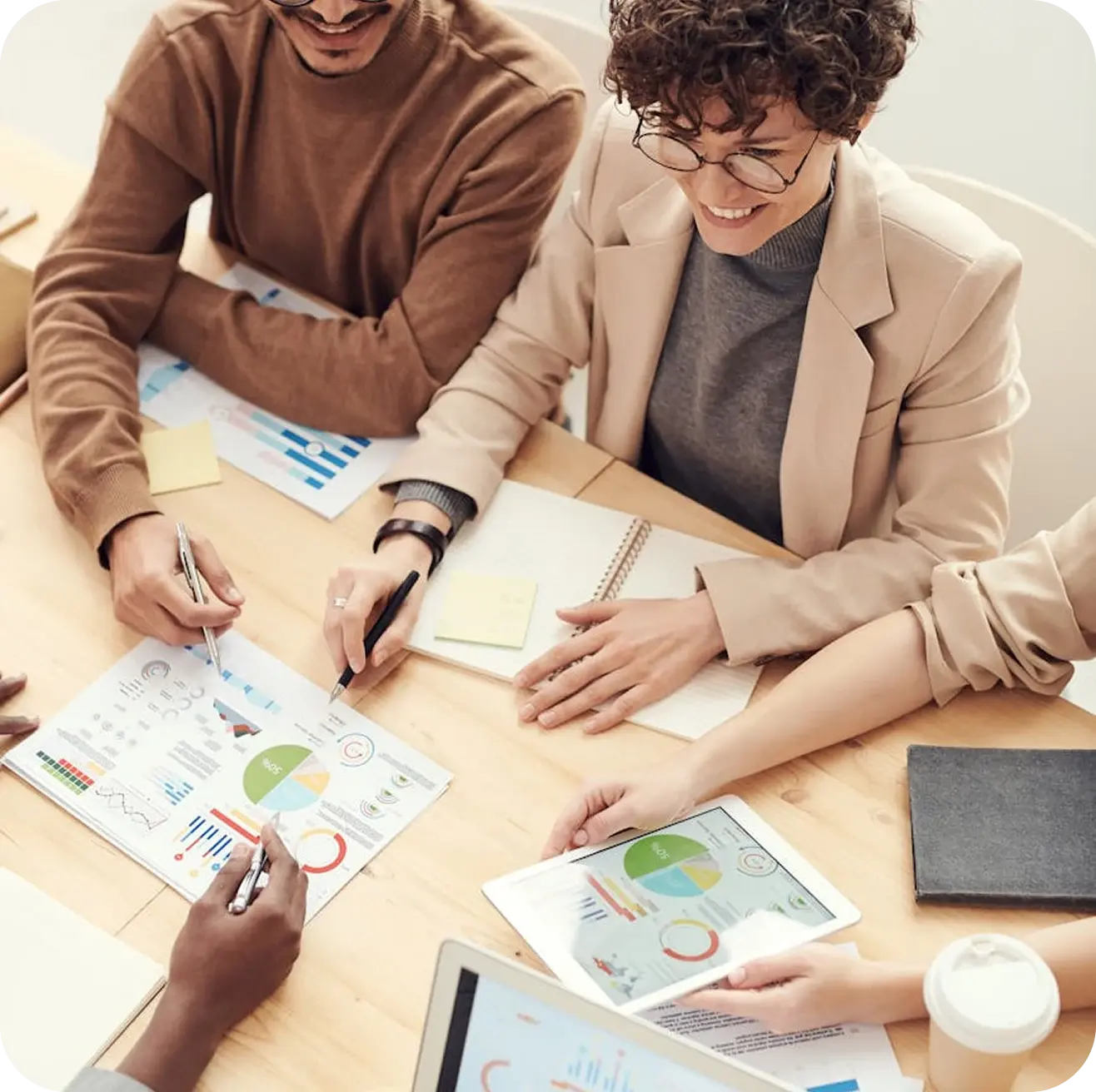 group of people talking